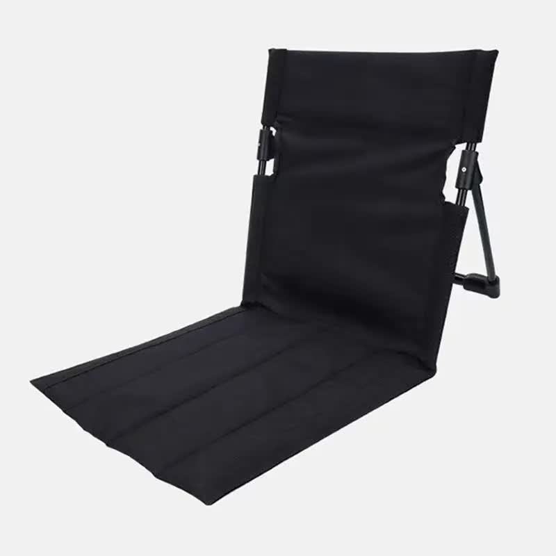 Black Outdoor Folding Lawn Chair with Backrest – Lightweight, Portable Camping Chair, Beach &amp; Park Recliner, Easy-to-Carry for Relaxing Outdoors-Furniture &gt; Outdoor &gt; Outdoor Chairs-PEROZ Accessories