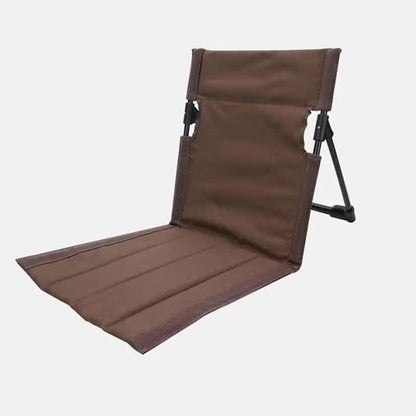 Brown Outdoor Folding Lawn Chair with Backrest - Lightweight, Portable Camping Chair, Beach &amp; Park Recliner, Easy-to-Carry for Relaxing Outdoors-Furniture &gt; Outdoor &gt; Outdoor Chairs-PEROZ Accessories