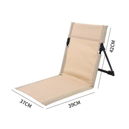 Brown Outdoor Folding Lawn Chair with Backrest - Lightweight, Portable Camping Chair, Beach &amp; Park Recliner, Easy-to-Carry for Relaxing Outdoors-Furniture &gt; Outdoor &gt; Outdoor Chairs-PEROZ Accessories