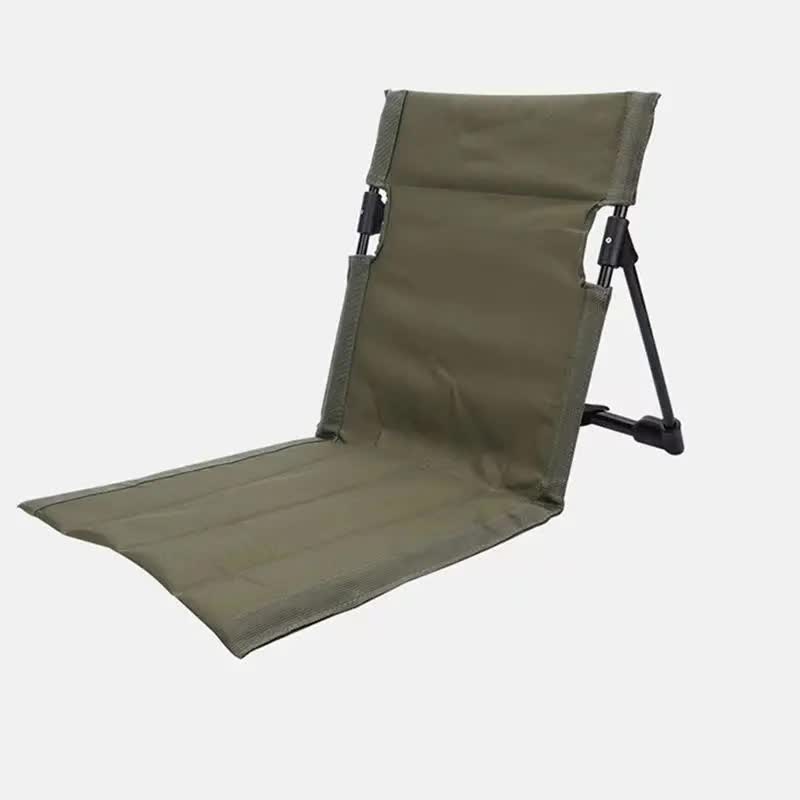 Green Outdoor Folding Lawn Chair with Backrest - Lightweight, Portable Camping Chair, Beach &amp; Park Recliner, Easy-to-Carry for Relaxing Outdoors-Furniture &gt; Outdoor &gt; Outdoor Chairs-PEROZ Accessories