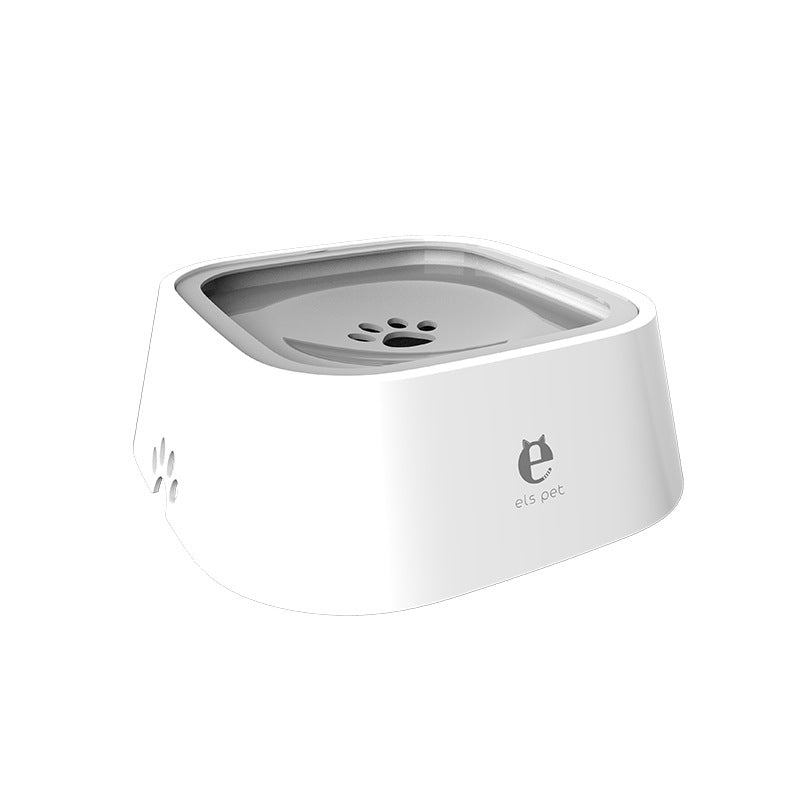 Grey Anti-Spill Floating Pet Water Bowl for Dogs and Cats - 1L Capacity, Splash-Proof and Anti-Wet Mouth Design-Pet Care &gt; Dog Supplies &gt; Dog Bowls, Feeders &amp; Waterers-PEROZ Accessories