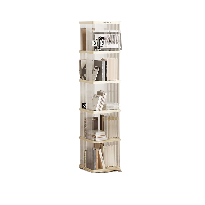 Rotating storage bookshelf square five layers-Furniture &gt; Living Room &gt; Bookcases &amp; Shelves-PEROZ Accessories