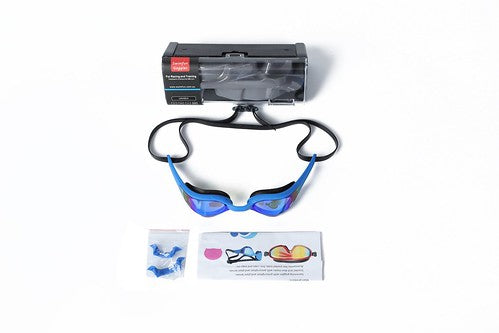 Adult blue mirrored lens swimming goggles-Health &amp; Beauty &gt; Health &amp; Wellbeing &gt; Wellness Accessories-PEROZ Accessories