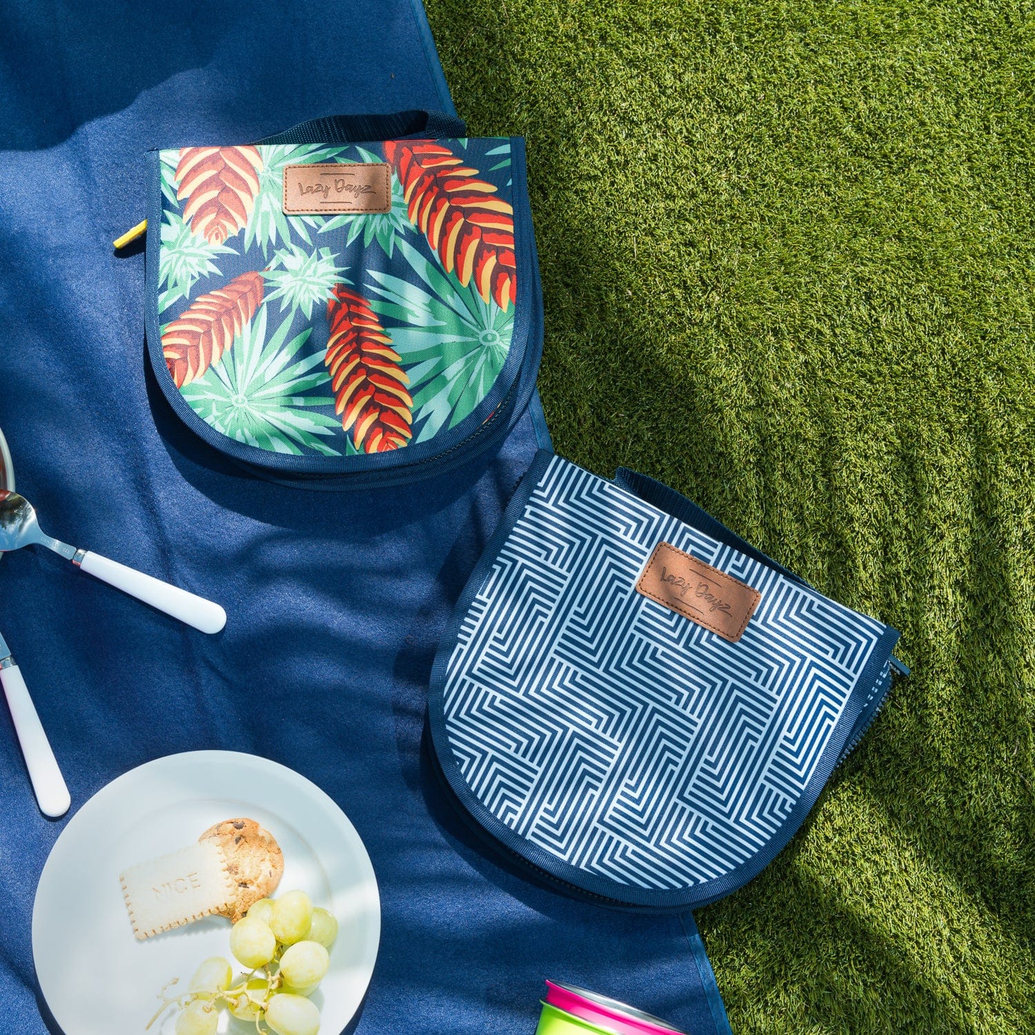 Lazy Dayz Picnic Cutlery Wallet Set - Mossman-Home &amp; Garden &gt; Kitchenware &gt; Cutlery-PEROZ Accessories