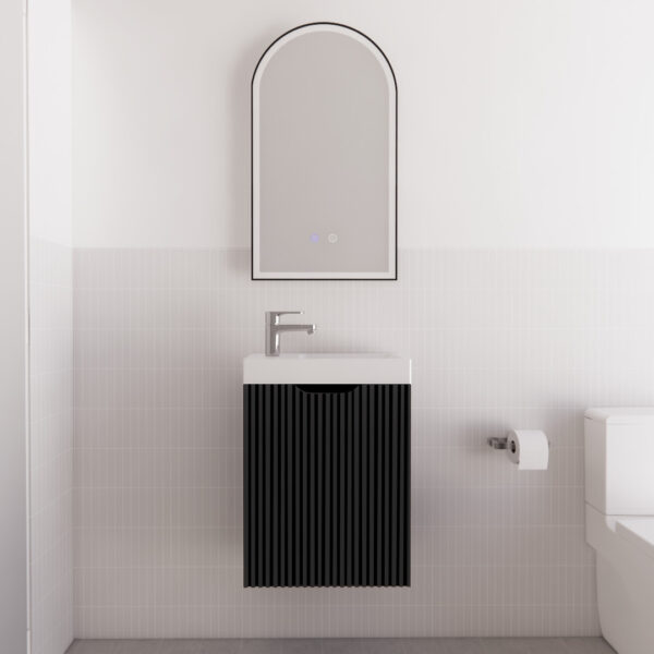 450*250*550mm Vienna Matt Black Wall Hung Mini Vanity-Furniture &gt; Bathroom &gt; Vanity Units-PEROZ Accessories