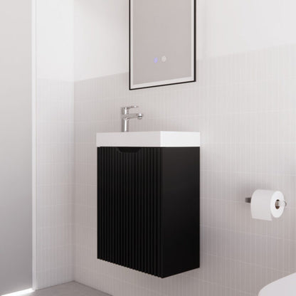 450*250*550mm Vienna Matt Black Wall Hung Mini Vanity-Furniture &gt; Bathroom &gt; Vanity Units-PEROZ Accessories