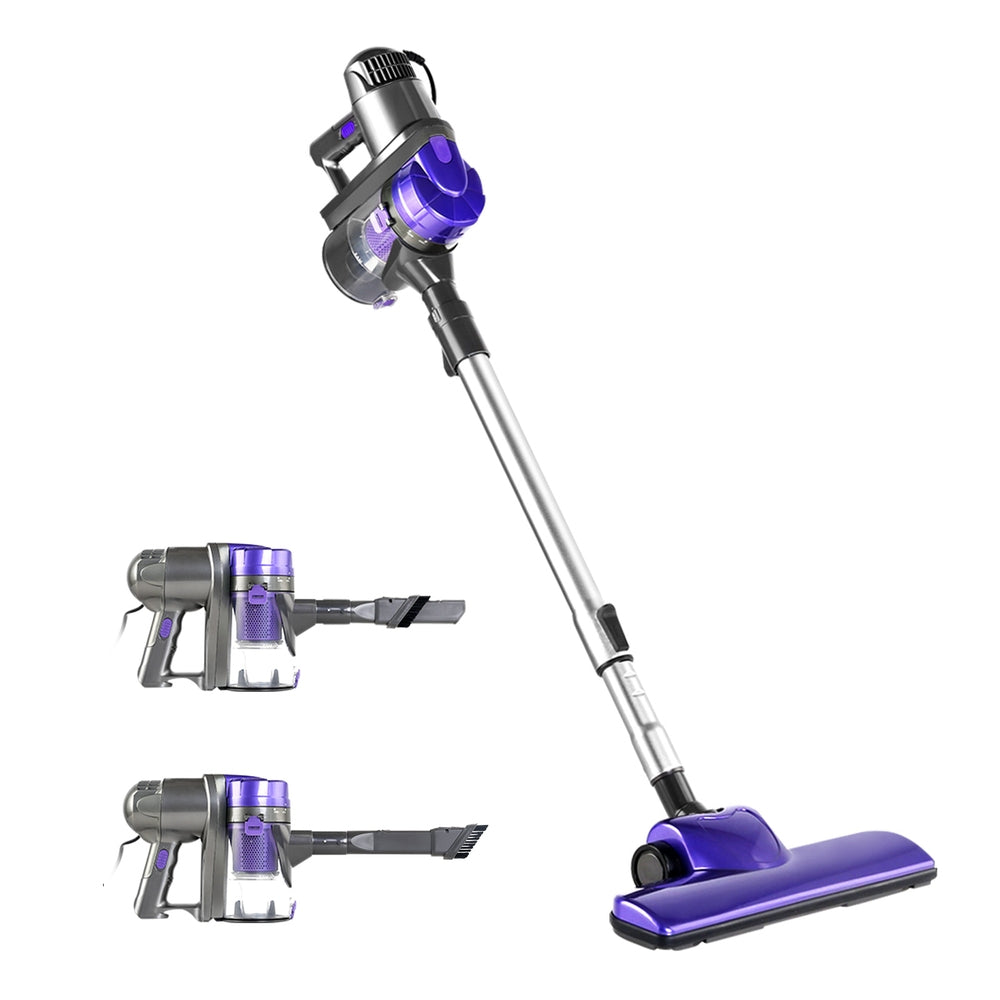 Devanti Stick Vacuum Cleaner Handheld Corded 450W Purple-Vacuum Cleaners-PEROZ Accessories