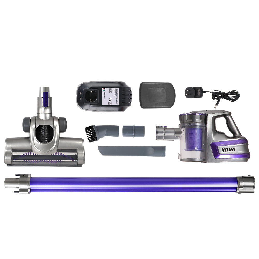 Devanti Stick Vacuum Cleaner Bagless Cordless 150W Purple-Vacuum Cleaners-PEROZ Accessories