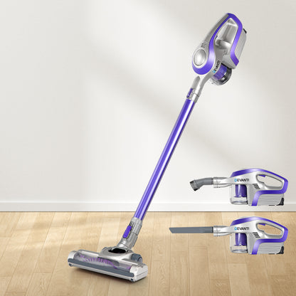 Devanti Stick Vacuum Cleaner Bagless Cordless 150W Purple-Vacuum Cleaners-PEROZ Accessories