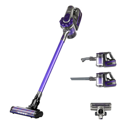 Devanti Stick Vacuum Cleaner Cordless Roller Brush 150W Purple-Vacuum Cleaners-PEROZ Accessories