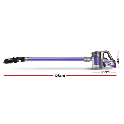 Devanti Stick Vacuum Cleaner Cordless Roller Brush 150W Purple-Vacuum Cleaners-PEROZ Accessories