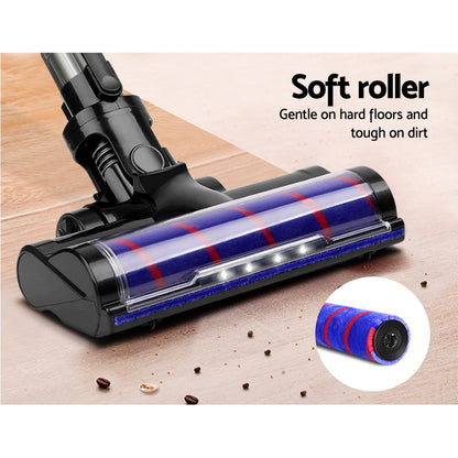 Devanti Stick Vacuum Cleaner Cordless Roller Brush 150W Purple-Vacuum Cleaners-PEROZ Accessories