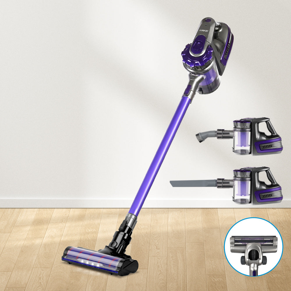 Devanti Stick Vacuum Cleaner Cordless Roller Brush 150W Purple-Vacuum Cleaners-PEROZ Accessories