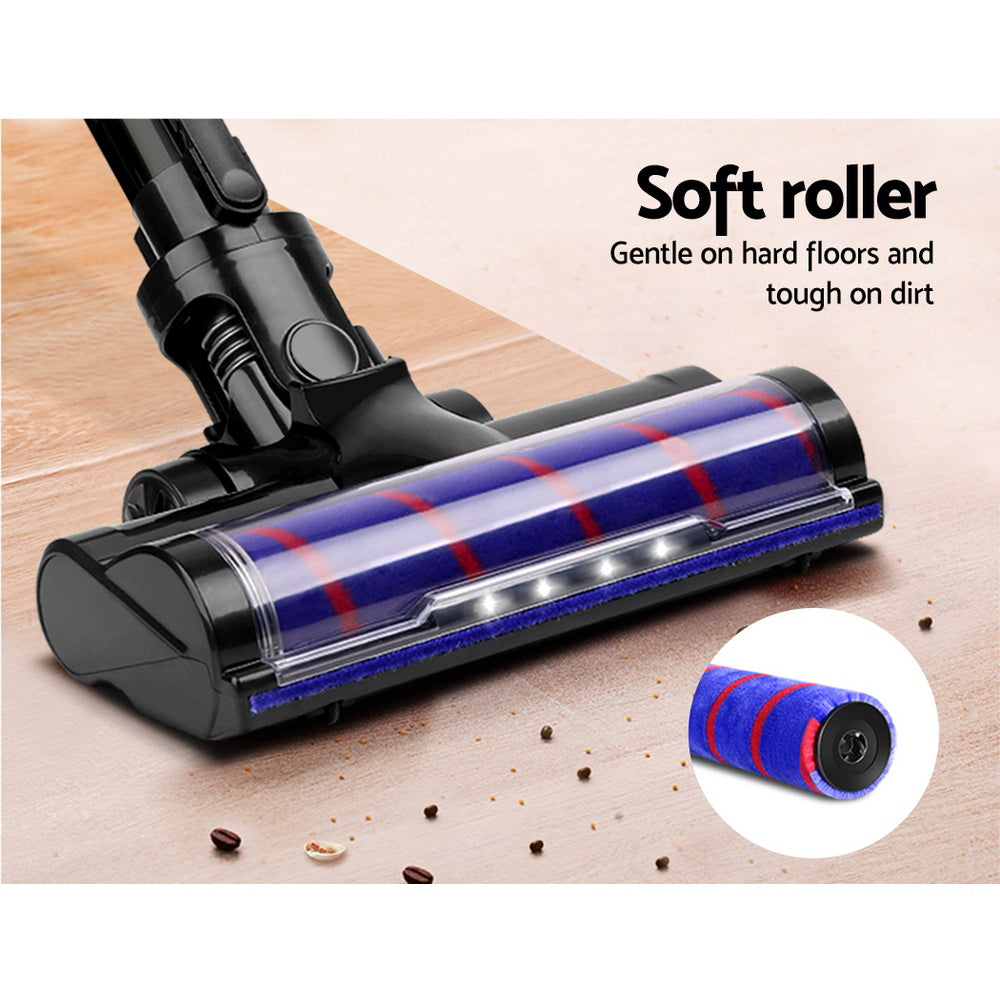 Devanti Stick Vacuum Cleaner Roller Brush Cordless 150W Purple-Vacuum Cleaners-PEROZ Accessories