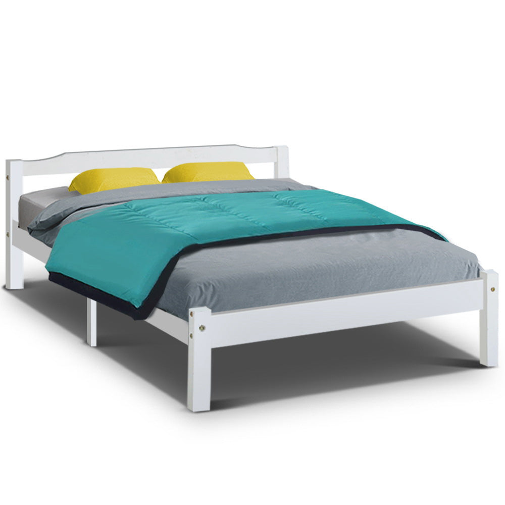 Artiss Bed Frame Double Full Size Wooden Mattress Base Timber Platform-Bed Frames-PEROZ Accessories