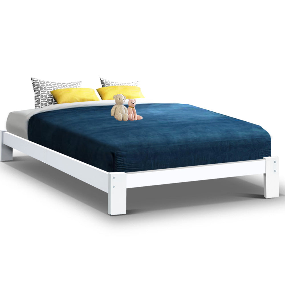 Artiss Bed Frame Double Size Wooden Bed Base JADE Timber Foundation Mattress-Bed Frames-PEROZ Accessories