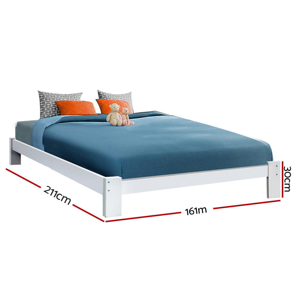 Artiss Bed Frame Queen Wooden Bed Base Frame Size Timber Mattress Platform-Bed Frames-PEROZ Accessories