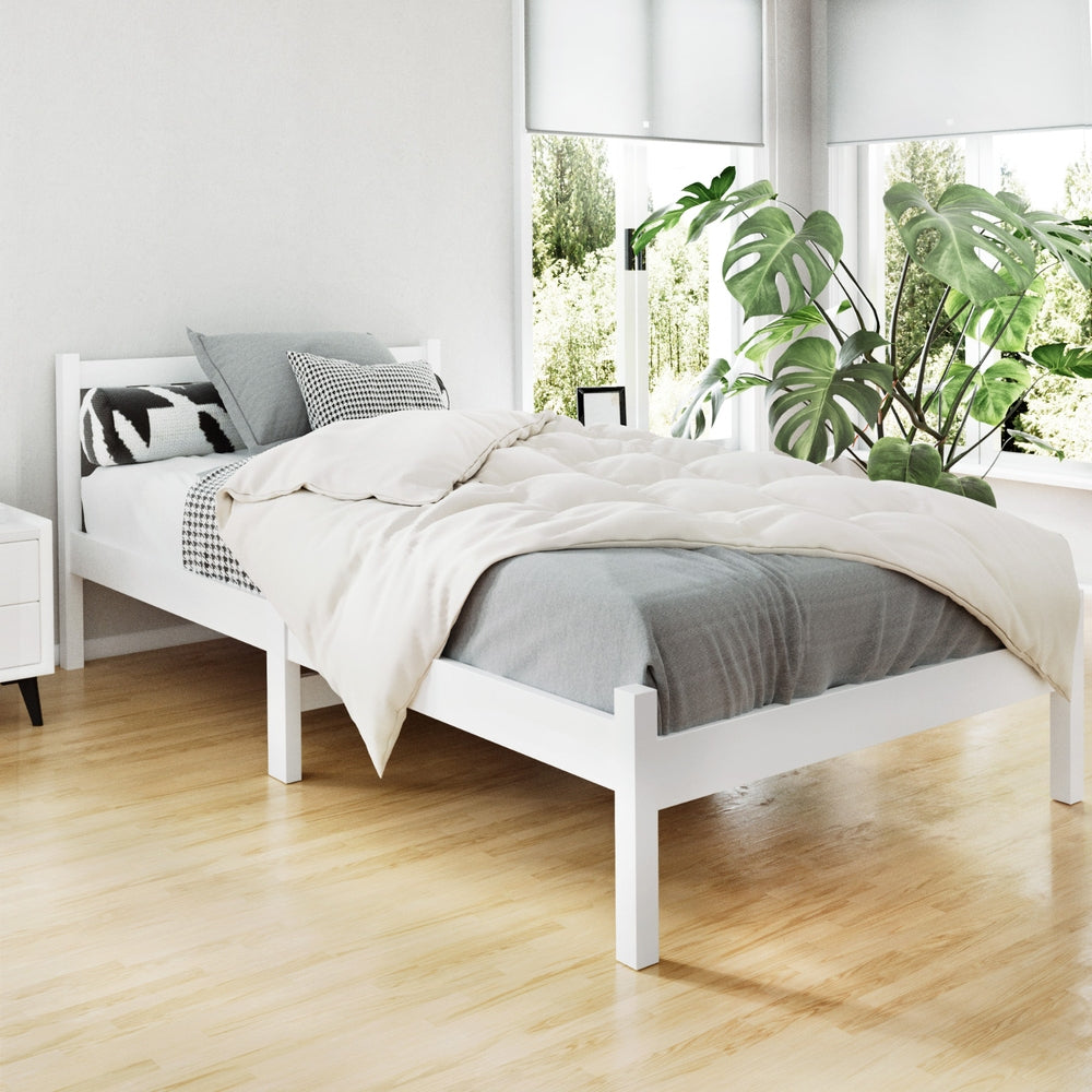 Artiss Bed Frame King Single Wooden Timber Mattress Size Base Bedroom-Bed Frames-PEROZ Accessories