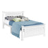 King Single Wooden Bed Frame - White-Bed Frames-PEROZ Accessories