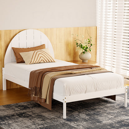 Artiss Bed Frame King Single Size Wooden White DALY-Furniture &gt; Bedroom-PEROZ Accessories