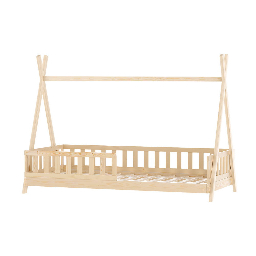 Artiss Bed Frame Wooden Kids House Frames Oak PUAH-Furniture &gt; Living Room-PEROZ Accessories