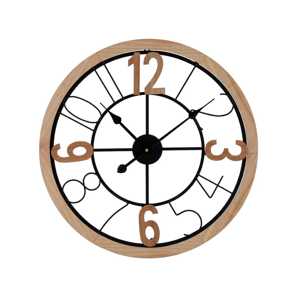 Artiss 60CM Wall Clock Wooden-Home &amp; Garden &gt; Decor-PEROZ Accessories