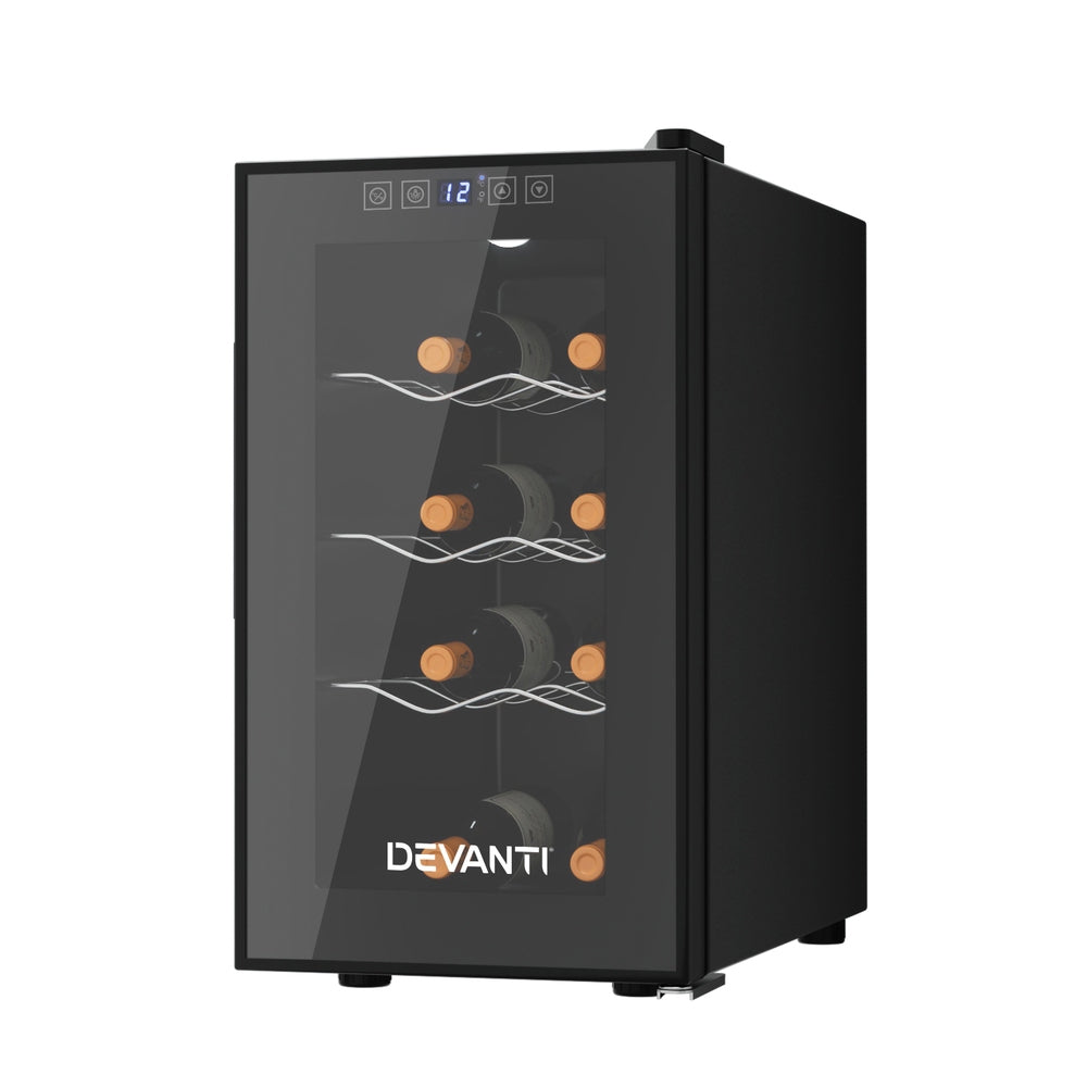 Devanti Wine Fridge Cooler 8 Bottles-Appliances &gt; Fridges &amp; Freezers &gt; Wine Fridges-PEROZ Accessories