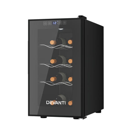 Devanti Wine Fridge Cooler 8 Bottles-Appliances &gt; Fridges &amp; Freezers &gt; Wine Fridges-PEROZ Accessories