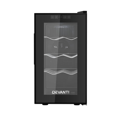 Devanti Wine Fridge Cooler 8 Bottles-Appliances &gt; Fridges &amp; Freezers &gt; Wine Fridges-PEROZ Accessories