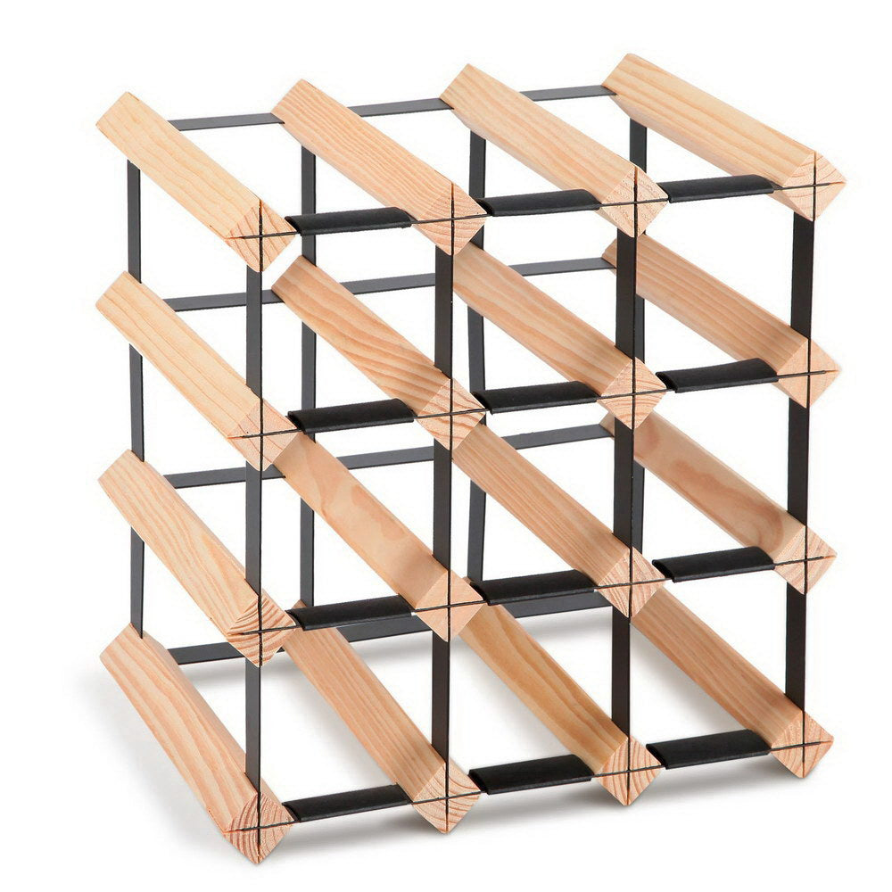 Artiss Wine Rack 12 Bottle-Home &amp; Garden &gt; Storage-PEROZ Accessories