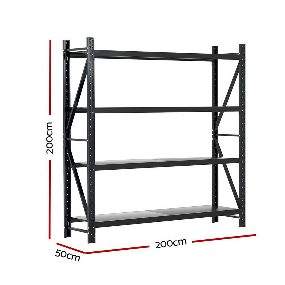 Giantz 2Mx2M Warehouse Shelving Garage Rack-Tools &gt; Tools Storage &gt; Utility Trolleys-PEROZ Accessories