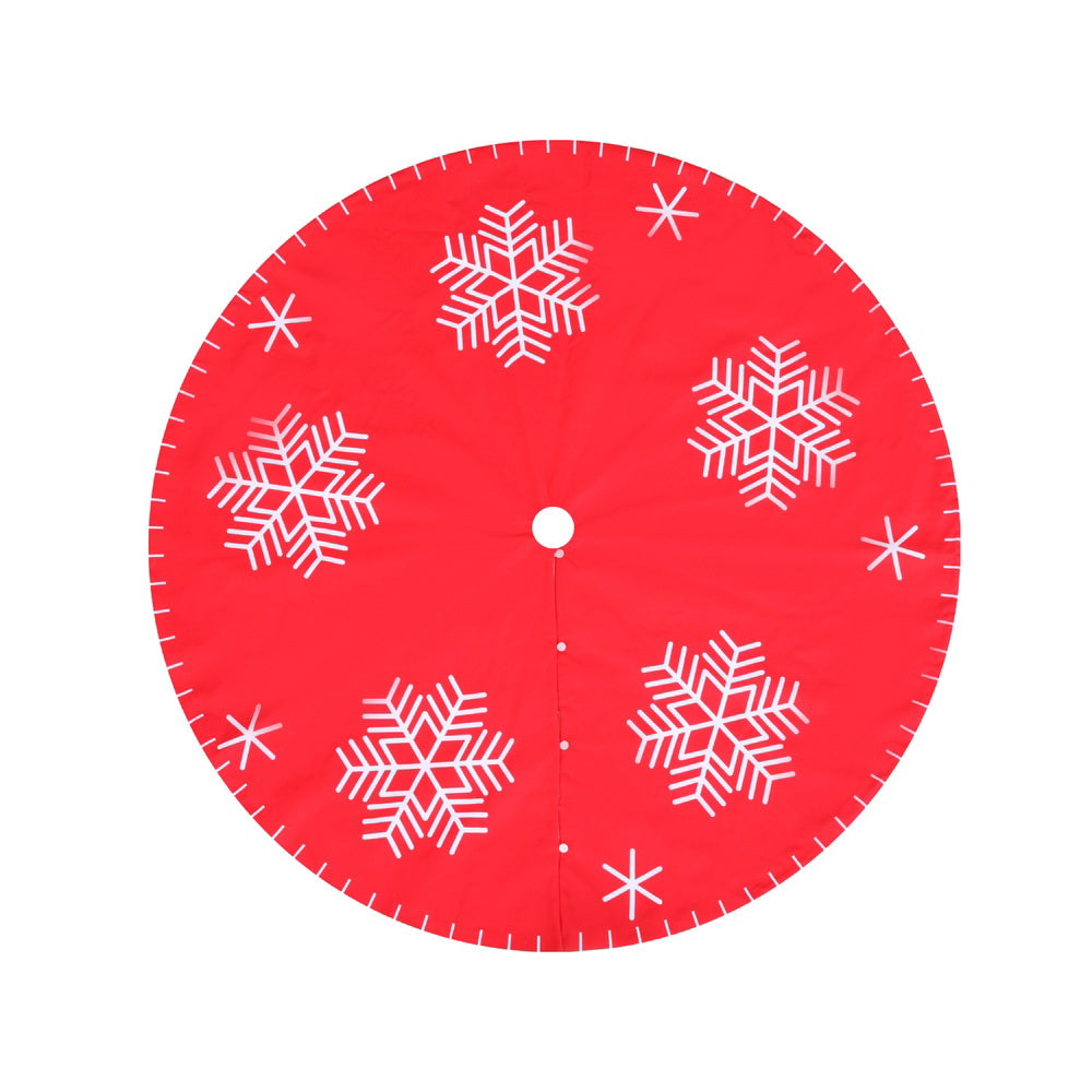 Jingle Jollys Christmas Tree Skirt 120cm Snowflake Ornaments Party Decorations-Occasions &gt; Christmas &gt; Christmas Decorations-PEROZ Accessories