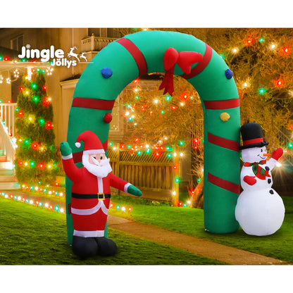 Jingle Jollys Christmas Inflatable Archwary 2.8M Illuminated Decorations-Christmas Inflatables-PEROZ Accessories