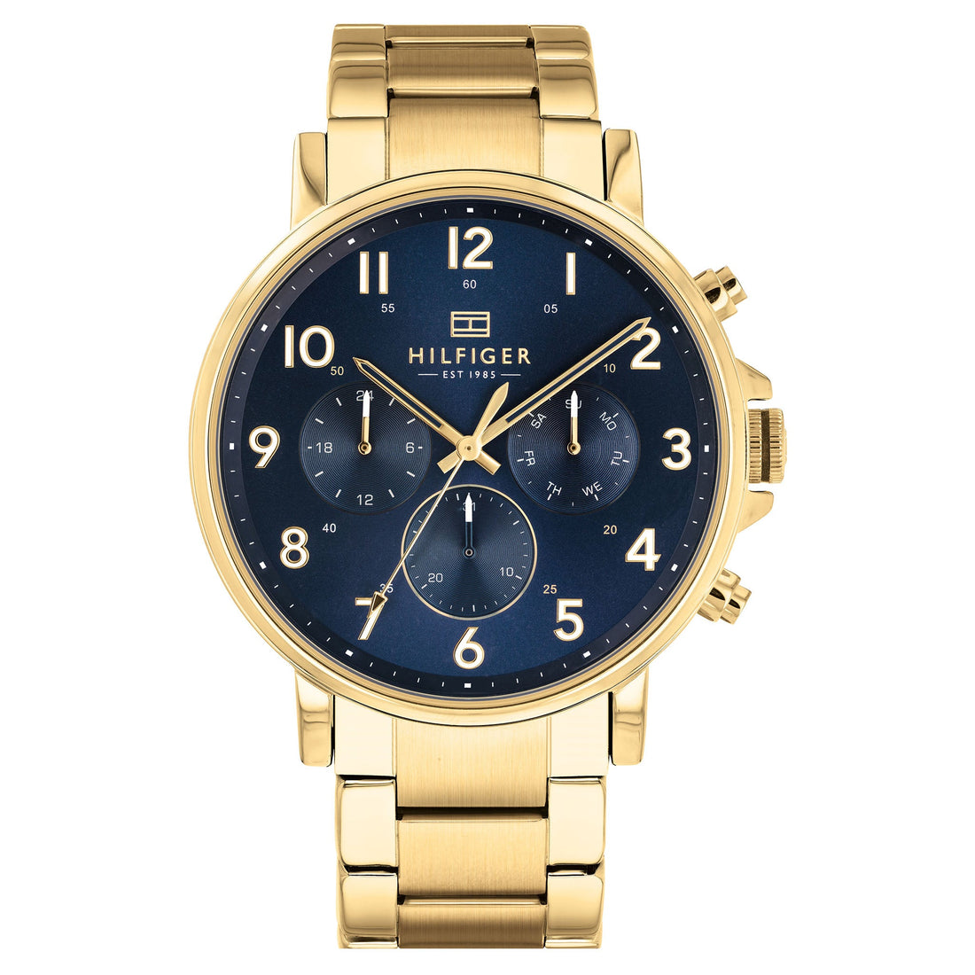 Tommy Hilfiger Ionic Thin Gold Plated 2 Steel Navy Dial Men&