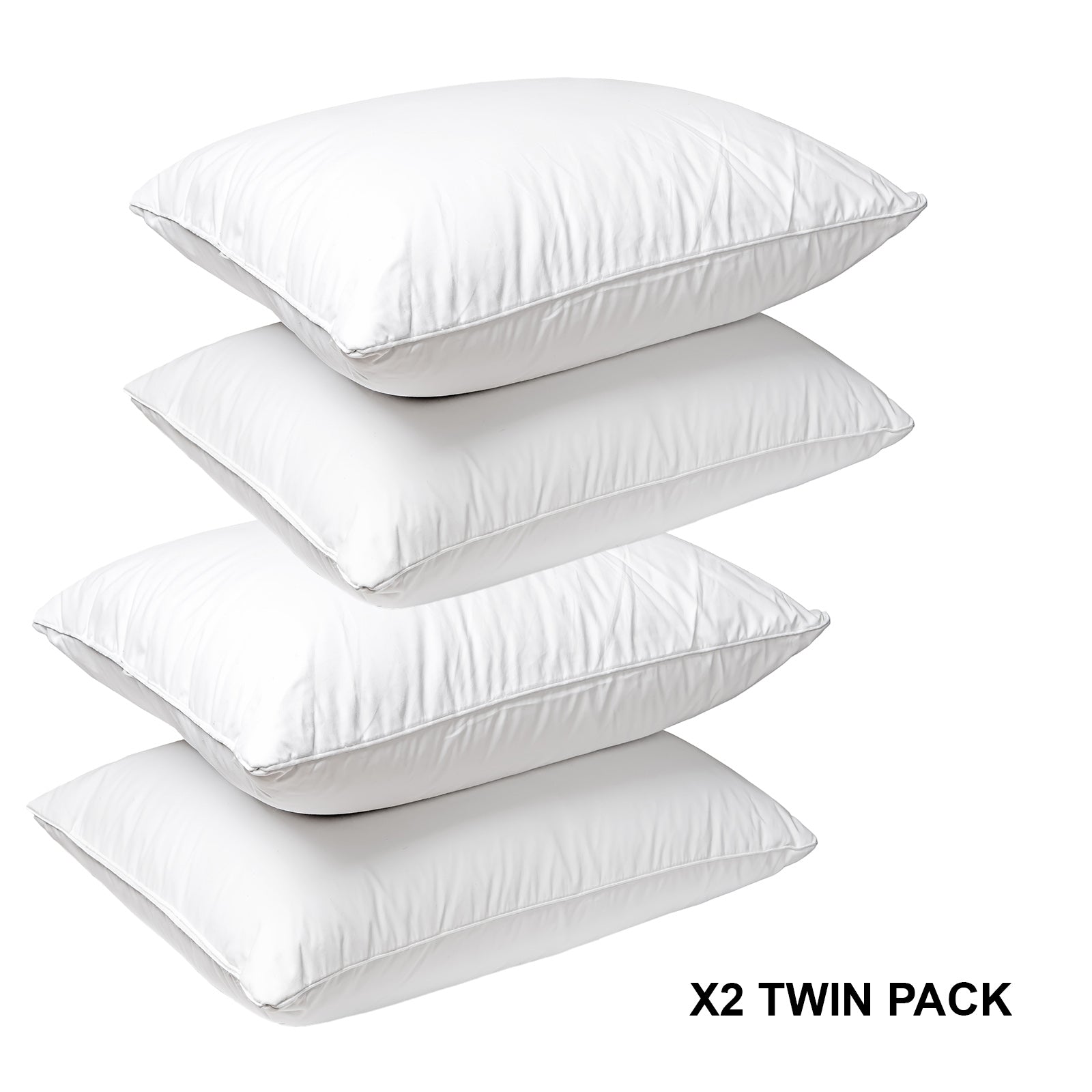 Royal Comfort Duck Feather Down Pillows 50 x 75cm Set Hotel Quality-Bedding-PEROZ Accessories