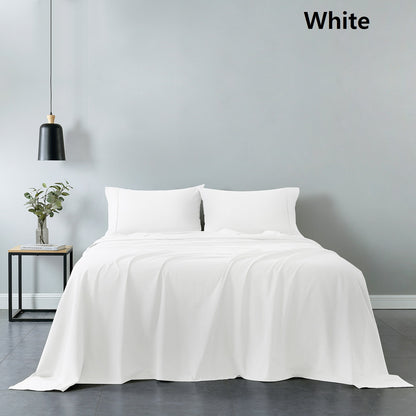 Royal Comfort 100% Cotton Soft Sheet Set And 2 Duck Feather Down Pillows Set-Bed Linen-PEROZ Accessories