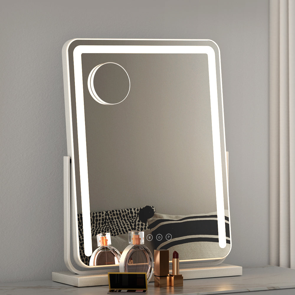 Embellir Makeup Mirror with Lights Hollywood Vanity LED Mirrors White 40X50CM-Makeup Mirrors-PEROZ Accessories