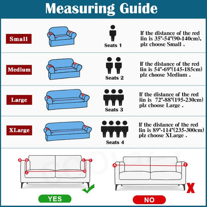 Anyhouz 1 Seater Sofa Cover Dark Green Linear Style and Protection For Living Room Sofa Chair Elastic Stretchable Slipcover-Slipcovers-PEROZ Accessories