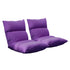 SOGA 2X Lounge Floor Recliner Adjustable Lazy Sofa Bed Folding Game Chair Purple-Recliner Chair-PEROZ Accessories