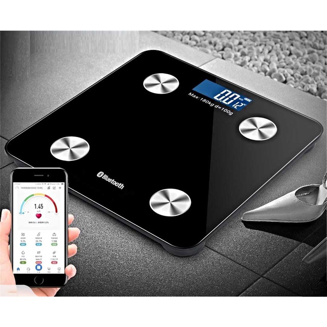 SOGA 2X Wireless Bluetooth Digital Body Fat Scale Bathroom Health Analyser Weight Black Pink-Body Weight Scales-PEROZ Accessories