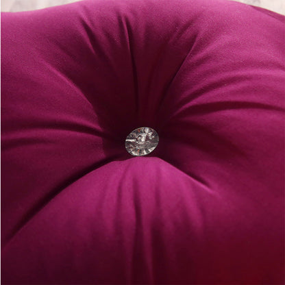 SOGA 2X 120cm Burgundy Princess Bed Pillow Headboard Backrest Bedside Tatami Sofa Cushion with Ruffle Lace Home Decor-Headboard Pillow-PEROZ Accessories