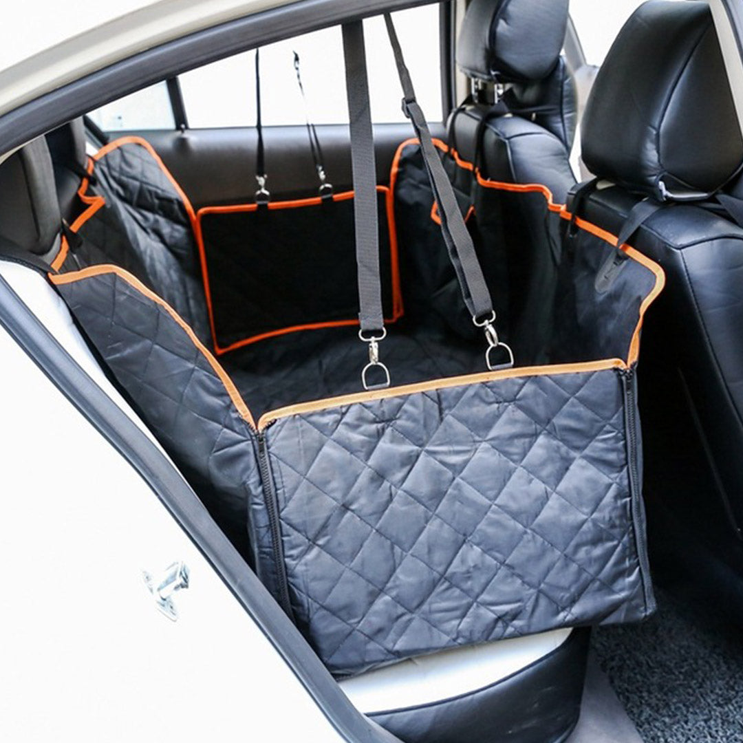 SOGA 2X 600D Oxford Cloth Waterproof Dog Car Cover Back Seat Protector Hammock Pet Mat Black-Pet Carriers &amp; Travel Products-PEROZ Accessories