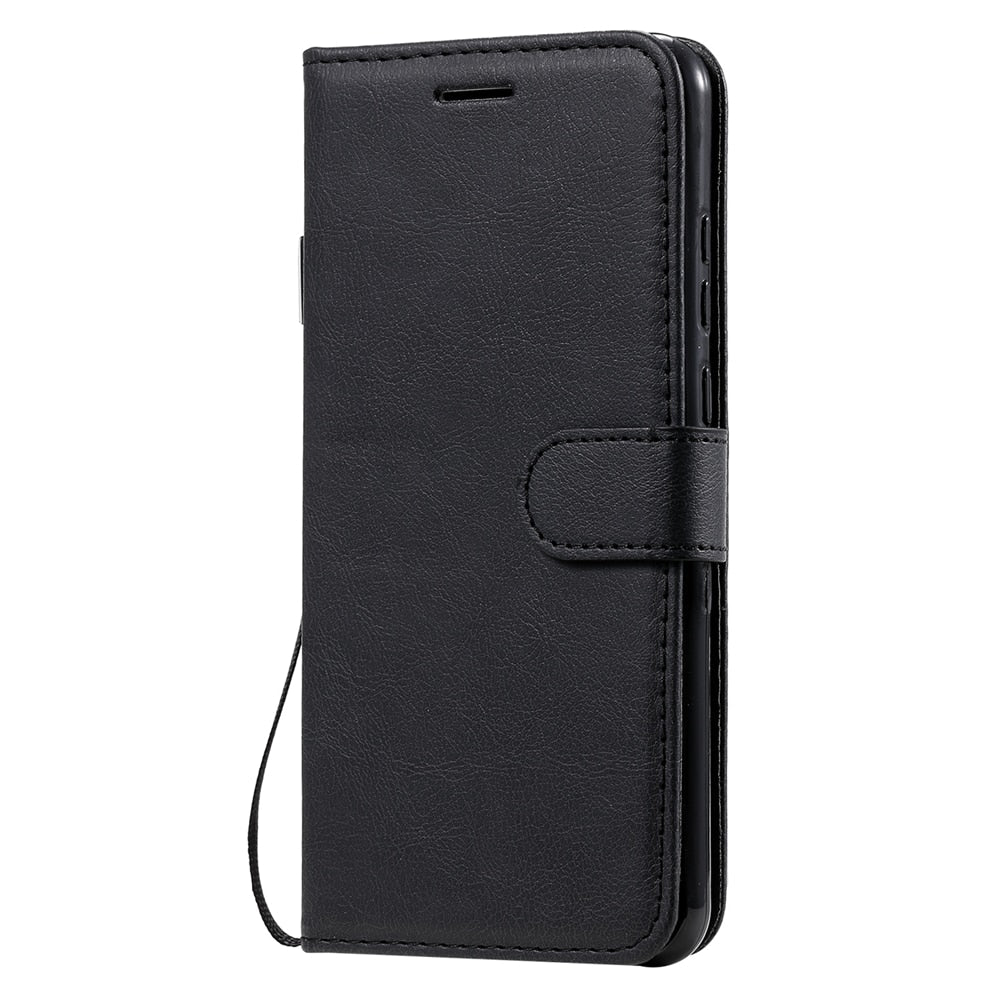 Anymob Brown Leather Case Magnetic Flip Cover Wallet Phone Protection for Huawei P Smart 2020-Mobile Phone Cases-PEROZ Accessories