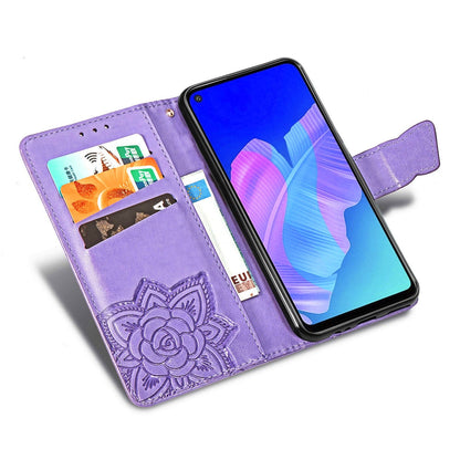 Anymob Huawei Black Butterfly Leather Flip Case Magnetic Cover Shell-PEROZ Accessories