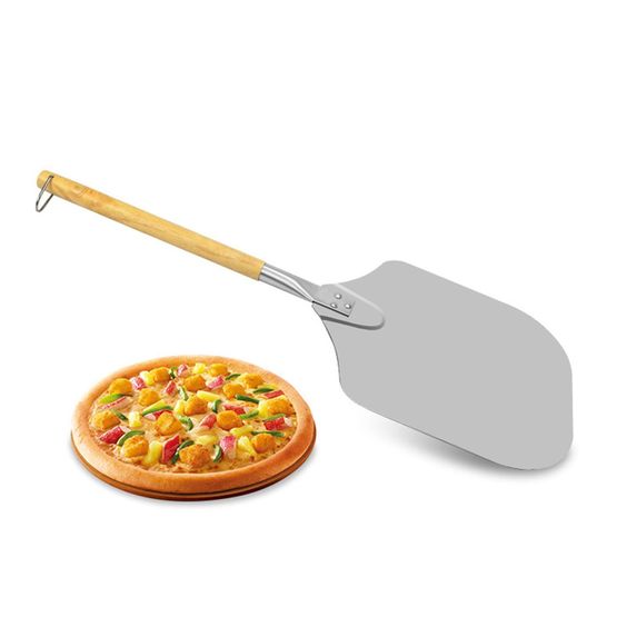 Anygleam 12*14 Inch Pizza Spatula With Wooden Handle Bakeware Kitchen Tools Oxidation-Spatula and Shovel-PEROZ Accessories