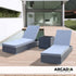 Arcadia Furniture Outdoor Sunlounge Set Rattan Garden Day Bed Lounger-Outdoor Sofa/Lounge Sets-PEROZ Accessories