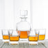 Novare Oval Whiskey Decanter Bottle With 4 Whiskey Glasses Set-Drinkware-PEROZ Accessories