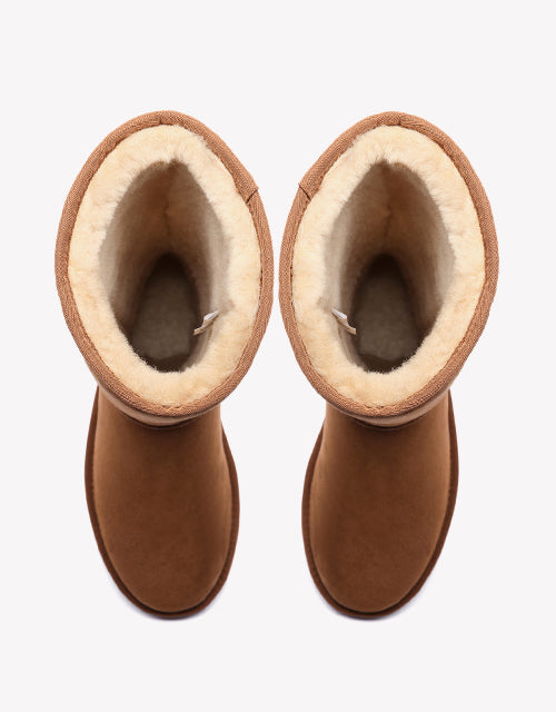 Australian Shepherd Ugg Boots Unisex Tall Classic Australia Premium Double Face Sheepskin-Boots-PEROZ Accessories