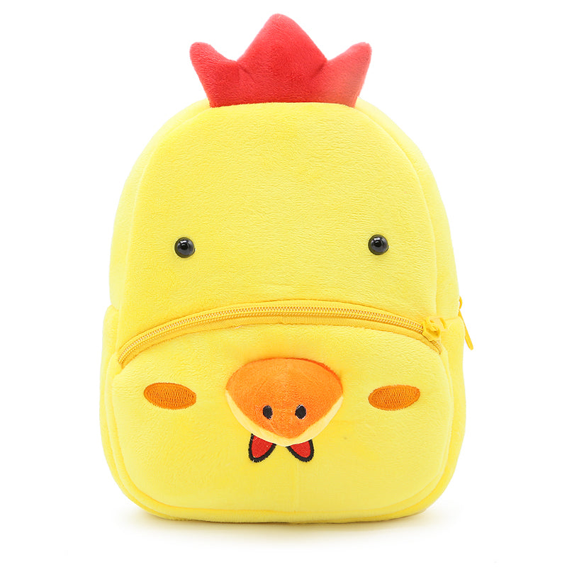 Anykidz 3D Yellow Chick School Backpack Cute Animal With Cartoon Designs Children Toddler Plush Bag For Baby Girls and Boys-Backpacks-PEROZ Accessories