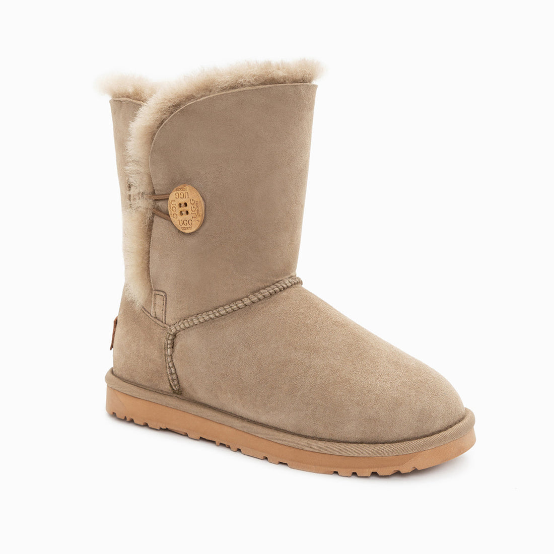 Ugg Classic Short Button Boots (Water Resistant)-Boots-PEROZ Accessories